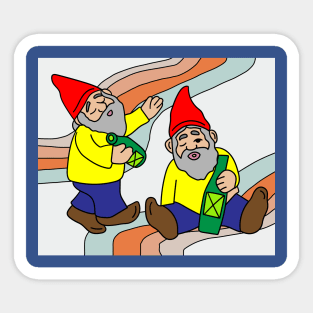 Funny Dwarf Garden Gnome Sticker